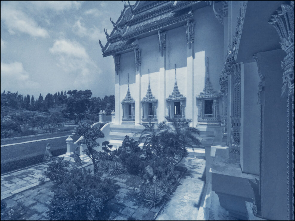 The White Temple in a Garden